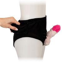 Pliüss felfújható pénisszel ellátott alsónadrág vicces ajándék - 78361430 - 8