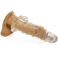 TÜSKÉS, GÉLES PÉNISZHOSSZABBÍTÓ KÖPENY VIBRÁLÓ FEJJEL - LBB 026203A - 4