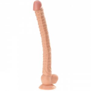 MŰ HÍMVESSZŐ – 42 CM HOSSZU- DONG, GÉL DILDÓ TAPADÓ KORONGON - 75657995