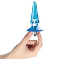 Kék vibrációs zselés anális dugó 7 rezgéssel – 75314694 - 4