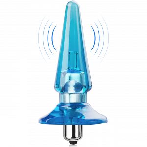 Kék vibrációs zselés anális dugó 7 rezgéssel – 75314694