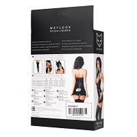 Glossy Trisha merész nedves hatású ruha chokerrrel + tanga - 72643220 - 4