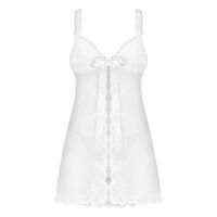 Obsessive Weddya fehér babydoll + tanga szett menyasszonyi fehérnemű - 76552439 - 2