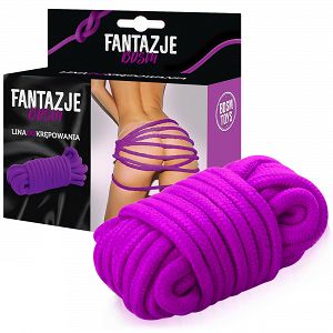 Tartós lila BDSM kötél 100% pamut 5m - 78876133