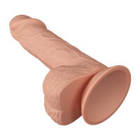 Puha élethű testszínű dildó tapadókoronggal 20,5 cm - 77370387 - 3