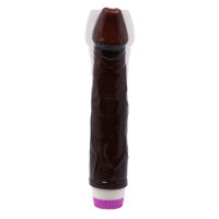 Élethű anatómiai vibrátor barna műpénisz tekerőgombbal 21,5 cm - 77388198 - 2