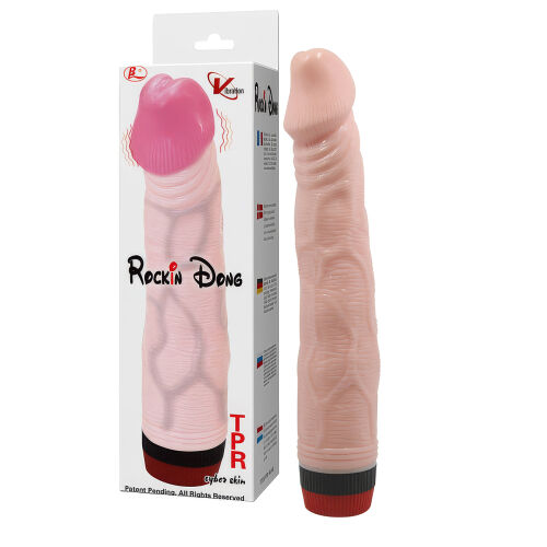 Klasszikus vibrátor, valósághű pénisz, folyékony vibrációval, 22 cm - 79141754
