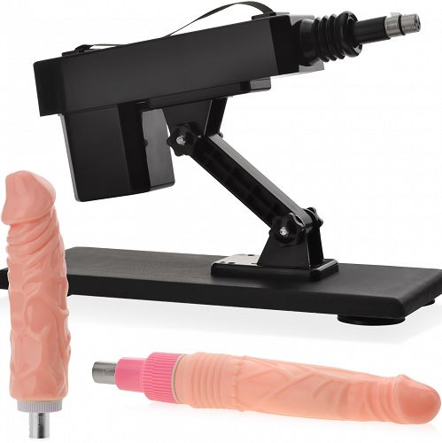 SZEXGÉP – 420 MOZDULAT/PERCENKÉNT, ERŐS CSÚSZÓ VIBRÁTOR + KÉT DILDÓ KÉSZLETE - 78969124