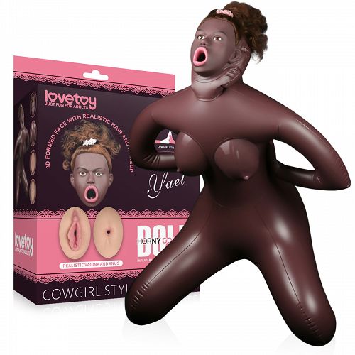 Realisztikus szexbaba 98 cm 3 nyílással barna – 77973647