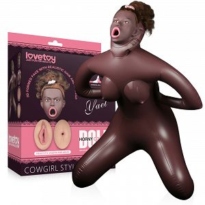 Realisztikus szexbaba 98 cm 3 nyílással barna – 77973647