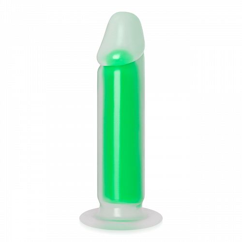 Zöld fluoreszkáló dildo pénisz 22 cm világít a sötétben - 70748179