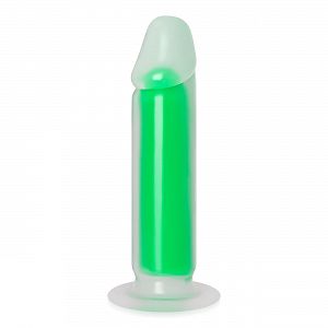 Zöld fluoreszkáló dildo pénisz 22 cm világít a sötétben - 70748179