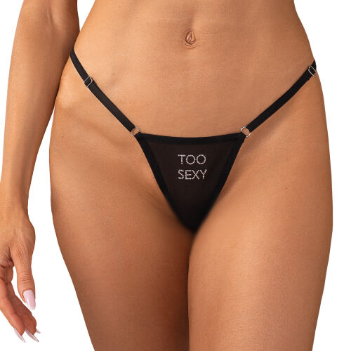 Obsessive Violami átlátszó tanga „Too Sexy” felirattal - 77716654