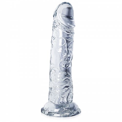 Anatómiai rugalmas átlátszó dildo 18 cm - 76592517