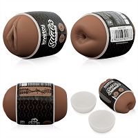 Kétoldalas maszturbátor férfiaknak barna hüvely és ánusz - 79099961 - 3