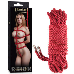 Rebellion piros kötél a BDSM bondage-hez 10 m - 77377750