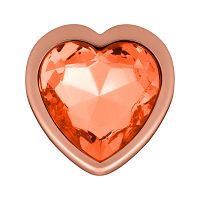 Acél anális dugó szív alakú gyémánttal, 8,2 cm - 70868345 - 4