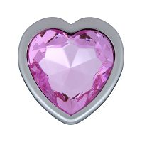 Rozsdamentes acél análkúp rózsaszín gyémánttal, 8,2 cm - 70040525 - 4