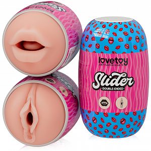 Kétoldalas maszturbátor férfiaknak testszínű hüvely és száj - 71721361