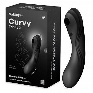 Satisfyer Curvy Trinity vibrátor nőknek légstimulátorral - 75637666