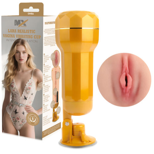 Realisztikus Lara művagina állítható tapadókoronggal és vibrációval - 71423197