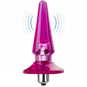 Rózsaszínű anális dugó vibrációkkal, zselés plug 7 vibráció – 70644032