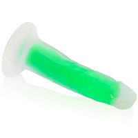 Zöld fluoreszkáló dildo pénisz 14 cm világít a sötétben - 74750883 - 3