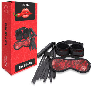 Érzéki csipke BDSM készlet EROSPACE WILD PLAY C7 4 termék - 74562019