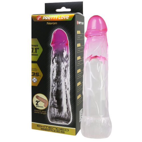 Átlátszó pénisznövelő hüvely + 5 cm - 70191499