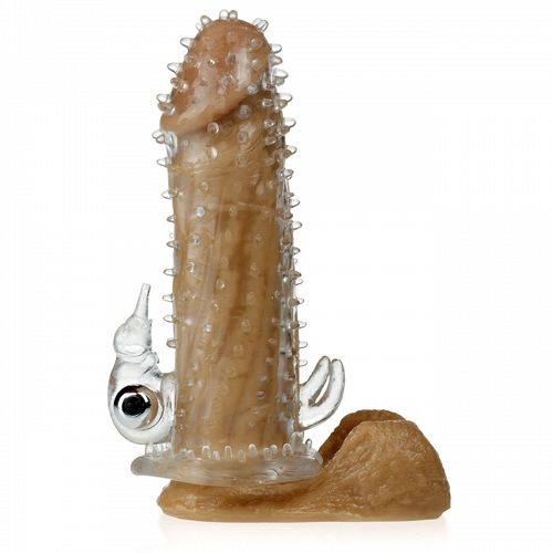 SZILIKONOS PÉNISZKÖPENY VIBRÁLÓ ELEFÁNTTAL, TÖBBSZÁZ TÜSKÉVEL - LBB 026205