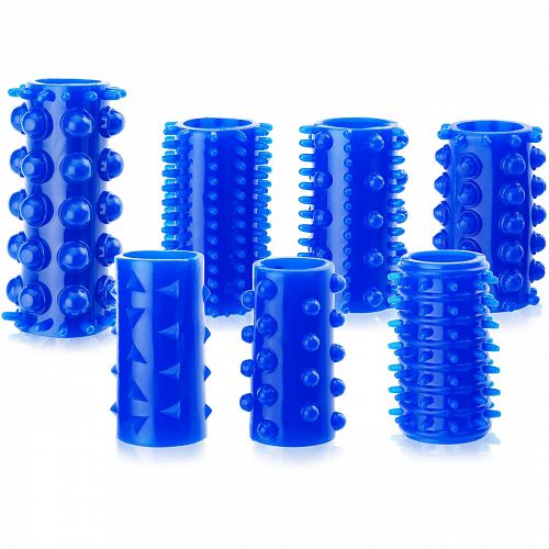 7 darabos péniszrátét készlet kiemelkedésekkel fokozza az élményt – 78549197