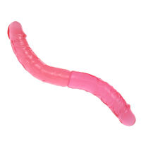 Kettős, valósághű, rugalmas rózsaszín dildó pároknak, 36 cm - 76148771 - 5