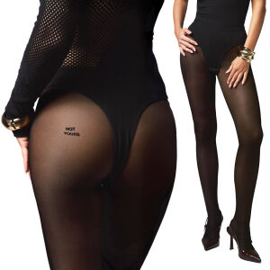 Obsessive Patrise harisnyanadrág "NOT YOURS" felirattal S/M - 71402768