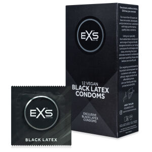 Fekete latex óvszer EXS BLACK LATEX 12 db - 78496749