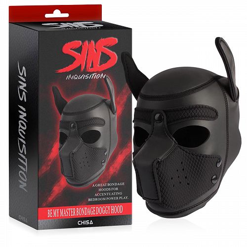Bőrből készült kutyamaszk BDSM-hez és jelenetek eljátszásához - 71167820
