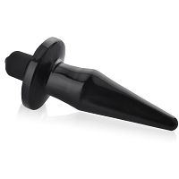 Fekete zselés, karcsú anális dugó turbo rezgésekkel 14 cm - 75247561 - 2