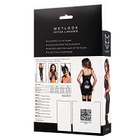 Glossy Nelly Wetlook fekete csipkeruha - 79915299 - 2