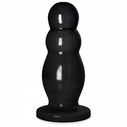 Vastag zselés anál dugó fekete dildo max 6 cm átmérő - 79857366