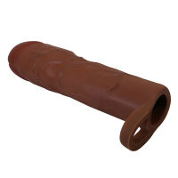 Barna élethű pénisznövelő hüvely + 7,6 cm - 73726611 - 2