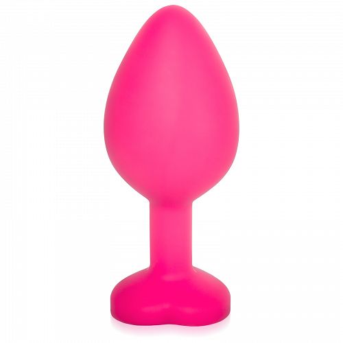 Szilikon rózsaszín anál dugó szívvel 8,1 cm - 77080715