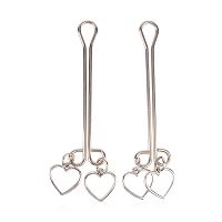 Acél mellbimbócsipesz szett BDSM szívekkel - 76740812 - 3