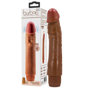 Barna realisztikus vibrátor fokozatmentes rezgéssel 24 cm - 70444247
