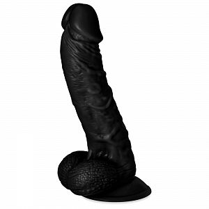 Nagy vénás, valósághű dildó, fekete pénisz 22,5 cm - 72120842