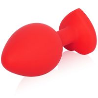 Piros anális dugó csillogó szív alakúval 8,2 cm - 72203469 - 2