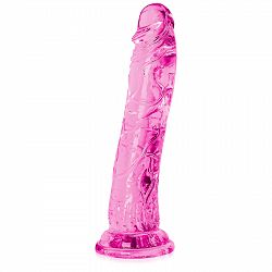 Anatómiai rózsaszín dildó 21 cm-es rugalmas műpénisz - 73403972