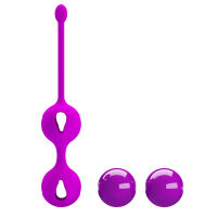 Lila színű geisha golyók Kegel-izom edzéshez 16,3 cm - 73022846 - 6