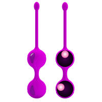 Lila színű geisha golyók Kegel-izom edzéshez 16,3 cm - 73022846 - 3