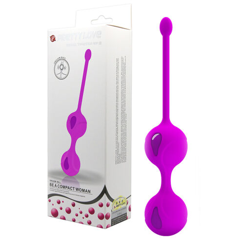 Lila színű geisha golyók Kegel-izom edzéshez 16,3 cm - 73022846
