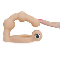 Rezgető erekciós gyűrű péniszre masszírozóval 14 cm - 76609366 - 6