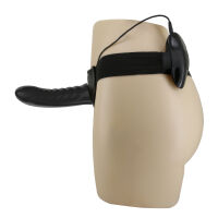 Fekete vibráló strap-on műpénisz pegginghez + távirányító - 74011327 - 6